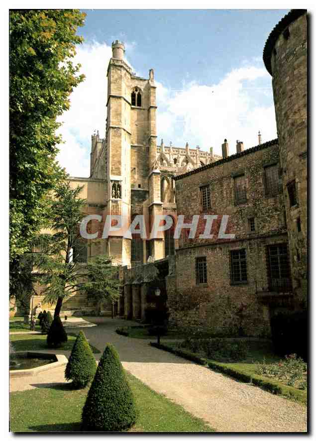 CPM Narbonne Aude la Cathedrale Saint Just et les tours du Palais des archeveque 