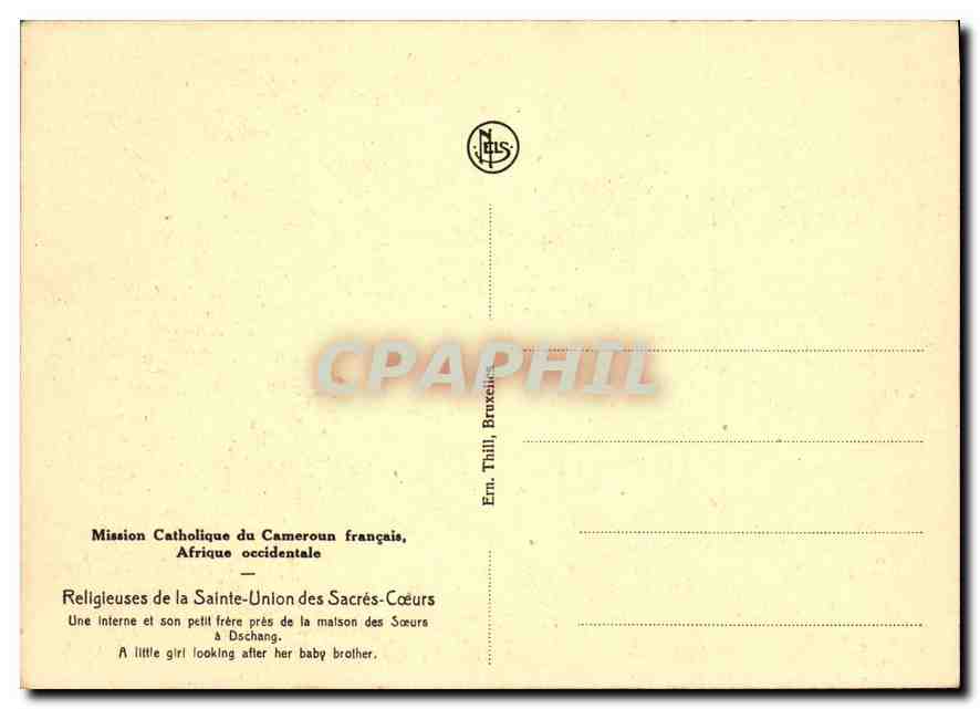 CPM Mission Catholique du Cameroun Francais Afrique occidentale Religieuses de la Sainte union des S — Verso