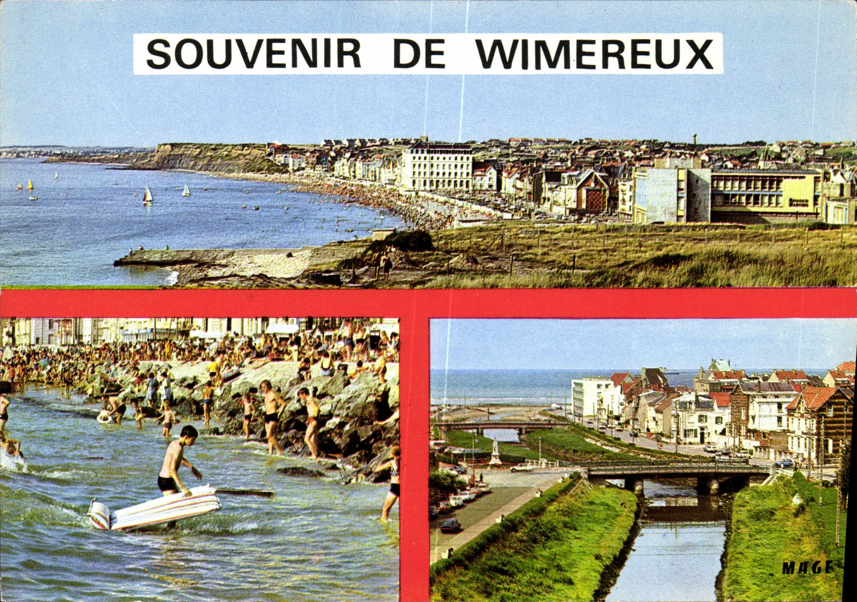 CPM Wimereux Pas de Calais vue generale la Plage les deux Ponts Station Climatique et Balneare 