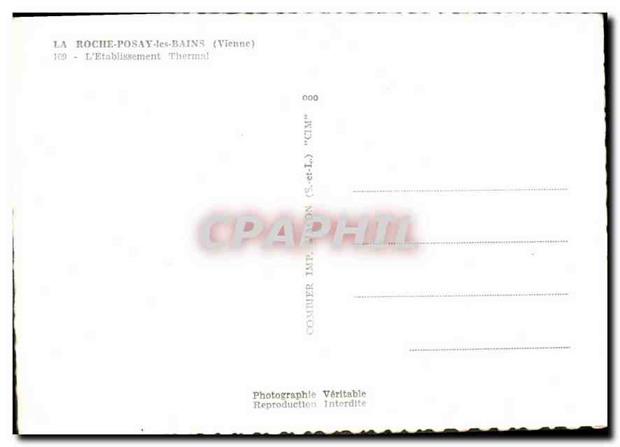 La Roche-Posay (Vienne) — L'Établissement Thermal — Imprimerie CIM — Reverso