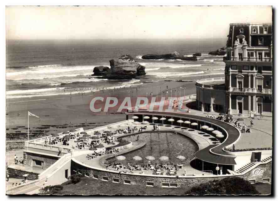 CPM Biarritz Hotel de Palais La Piscine 