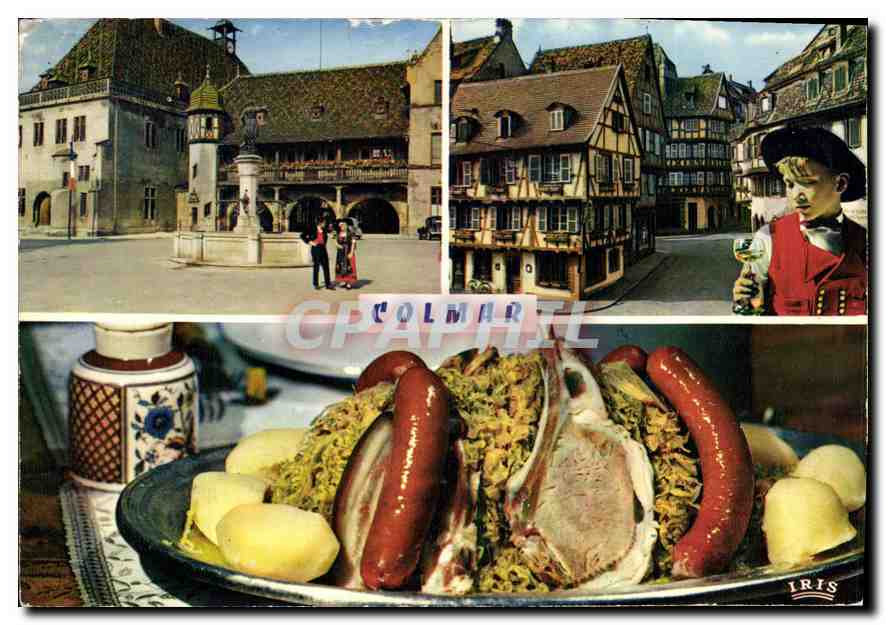 Colmar — Ansicht der Place und der Gastronomie — Iris - Vorderseite