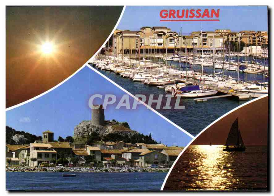 CPM La Cote des Roses Gruissan Aude Le vieux village avec sa legendaire 