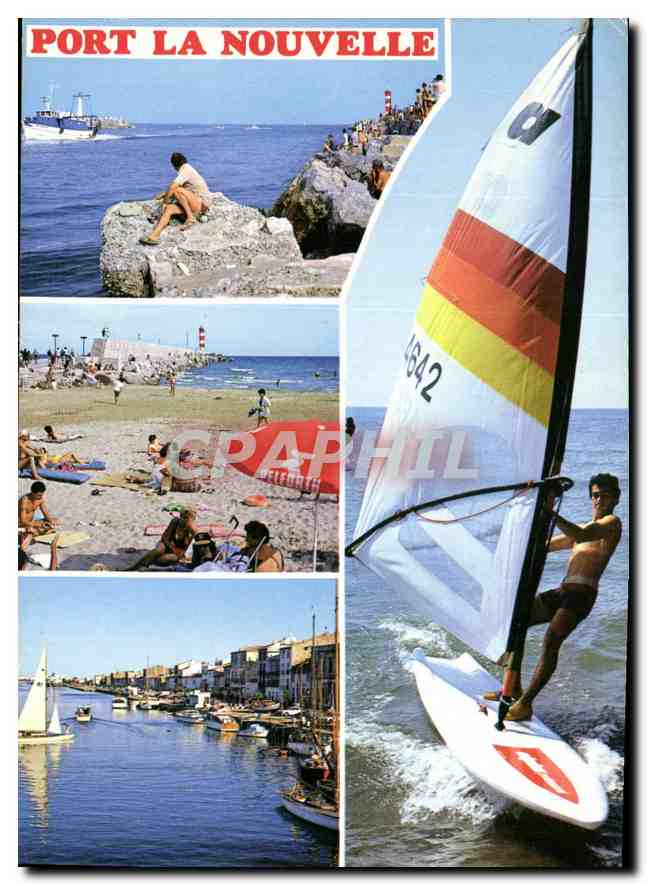 CPM Port la Nouvelle La plage le port 