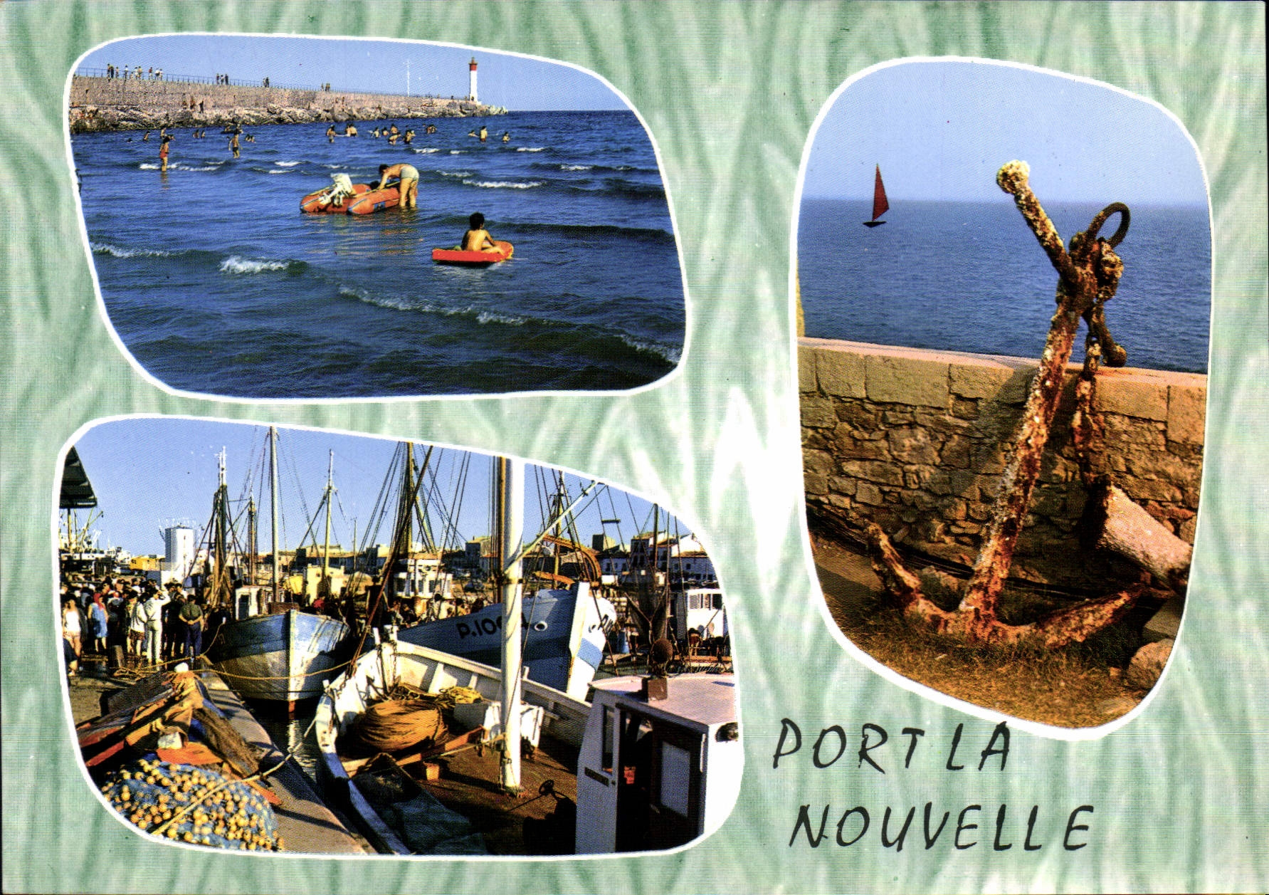 CPM Port la Nouvelle Aude La plage et la jetee le port de peche 