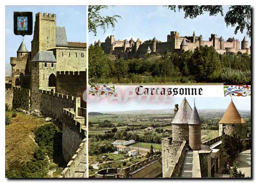 CPM Arts et Couleurs de l'aude Carcassonne Cite Historique 