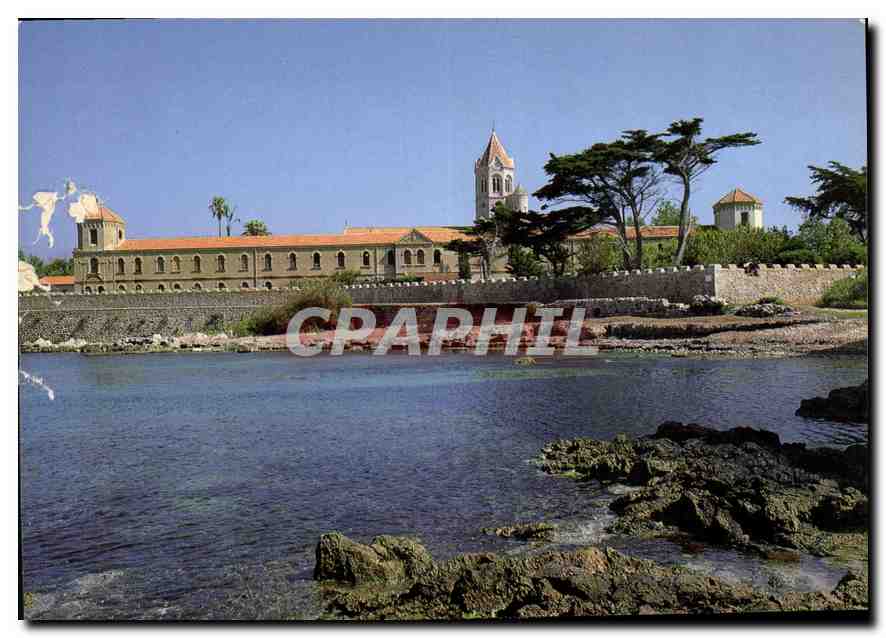 CPM Abbaye Notre Dame de Lerins Ile St Honorat Cannes Le Monastere cote Sud 