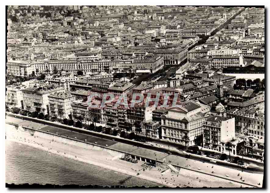 Nice — Vue aérienne du Quai des États-Unis et de l'Avenue de la Victoire — Éditions artistiques A.D.I.A.