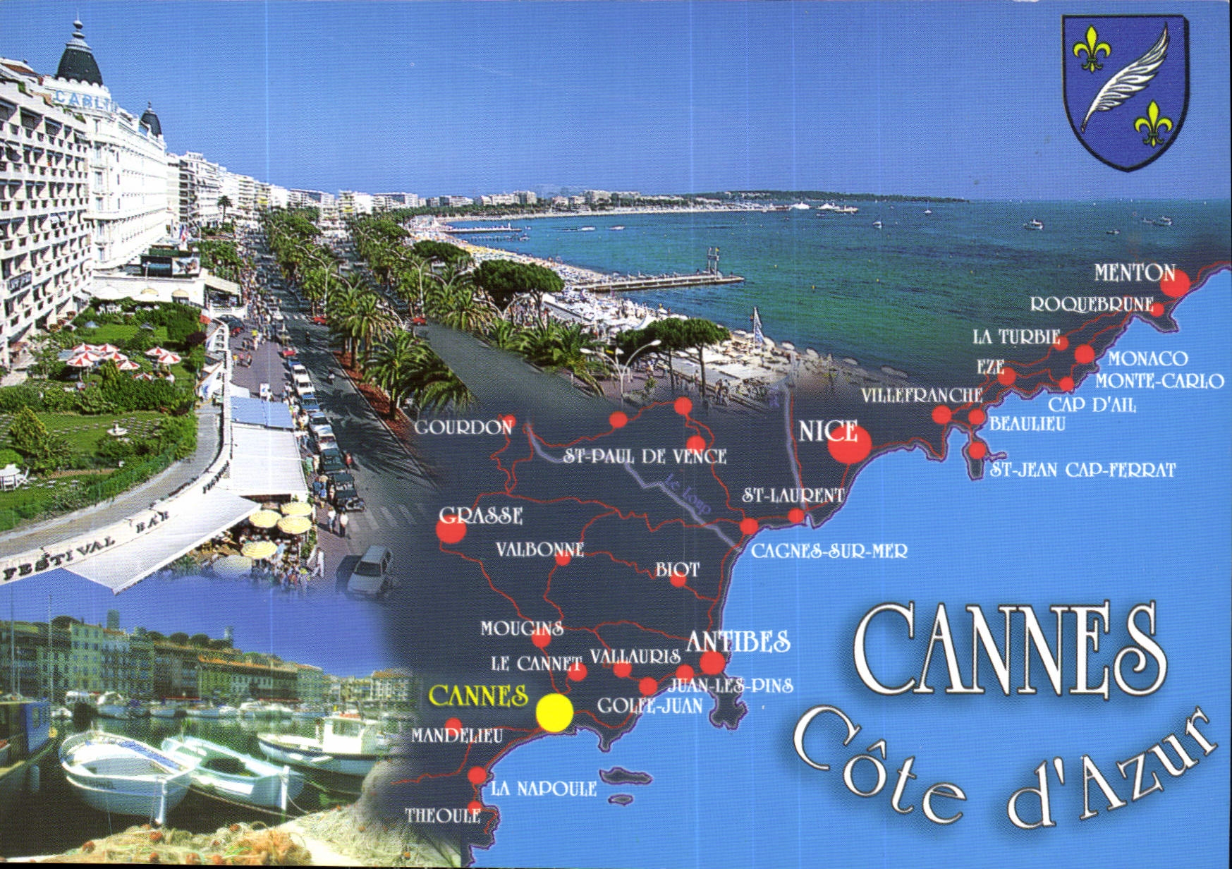 CPM Cote d'Azur French Riviera Cannes Alpes Maritimes 