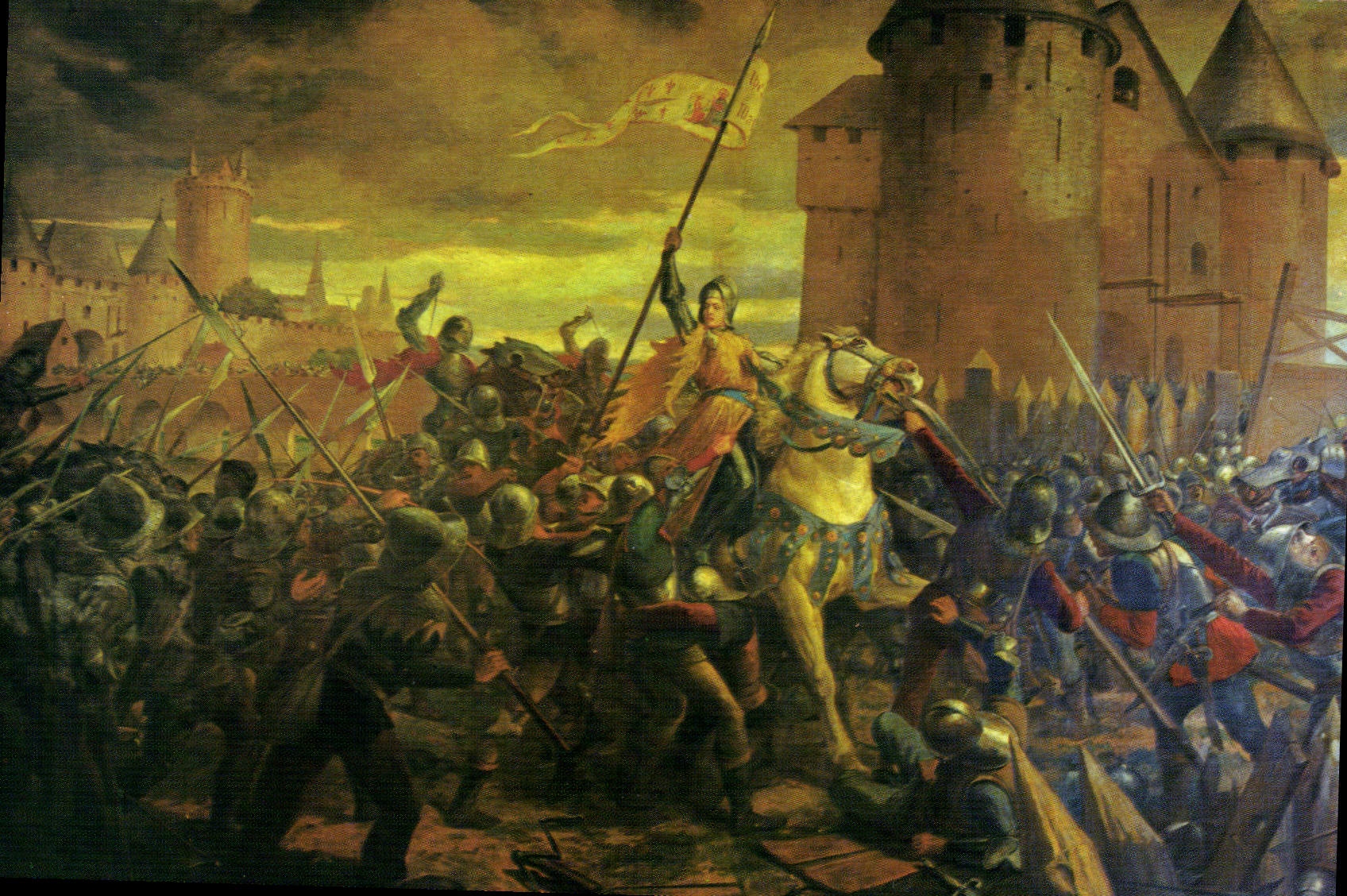 Jeanne d'Arc faite prisonnière devant Compiègne — 24 mai 1430 — Éditions Nivernaises