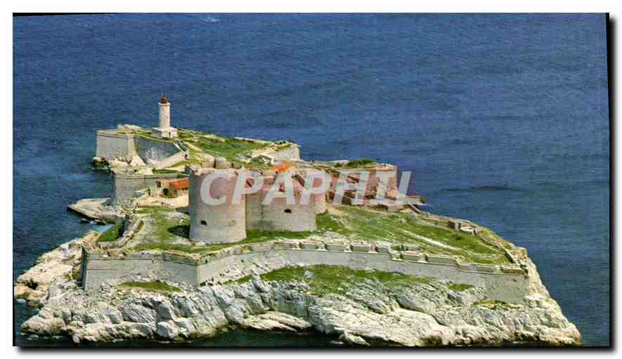 CPM Marseille Vue Aerienne sur le Chateau d'If 