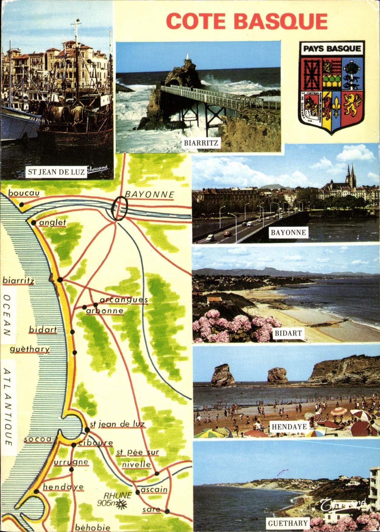 CÔTE BASQUE — Pays Basque — Éditions Thaumand, n°1008