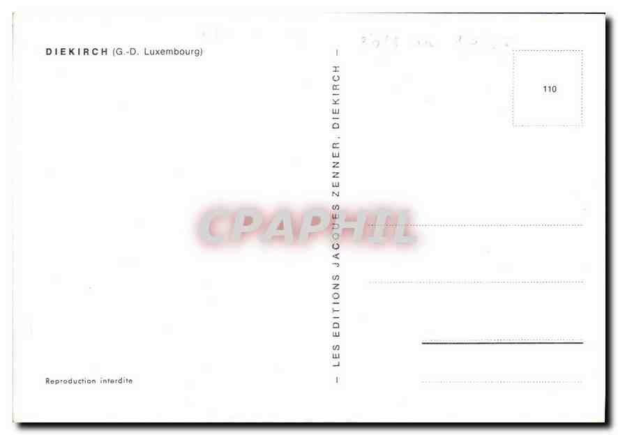 CPA Diekirch G D Luxembourg  — Rückseite