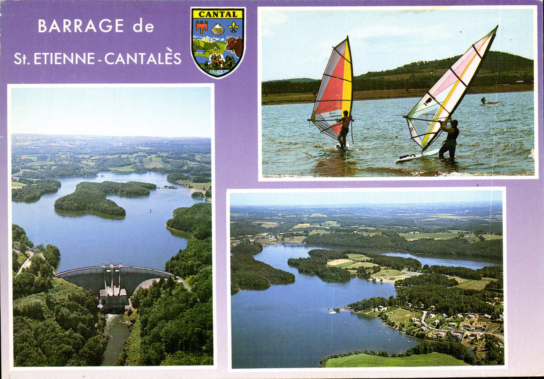 CPA En Bretagne Lac du Barrage de Saint Etienne Cantales Cantal 