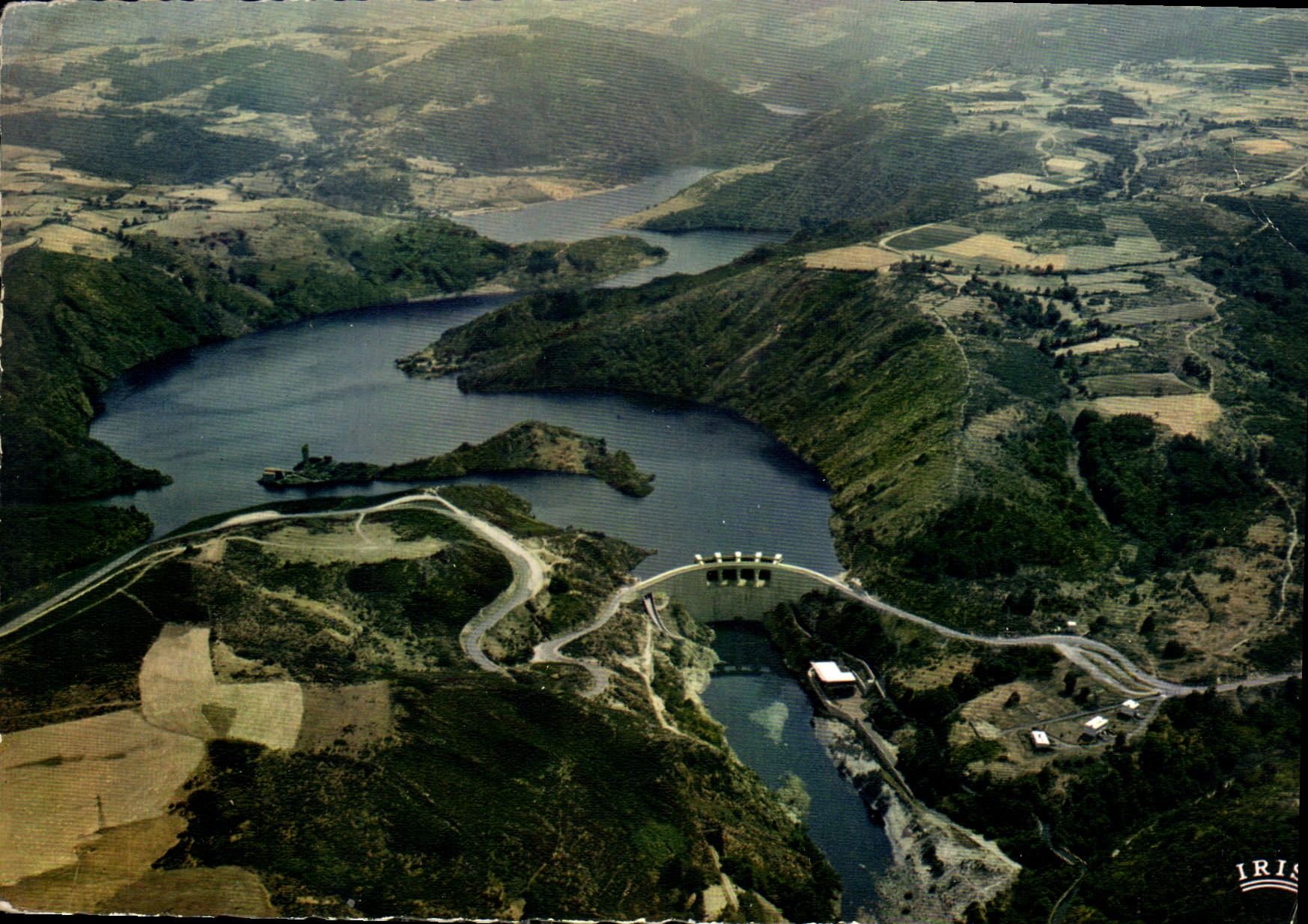 CPM Barrage de Grangent et de Pertuiset Loire vue aerienne 