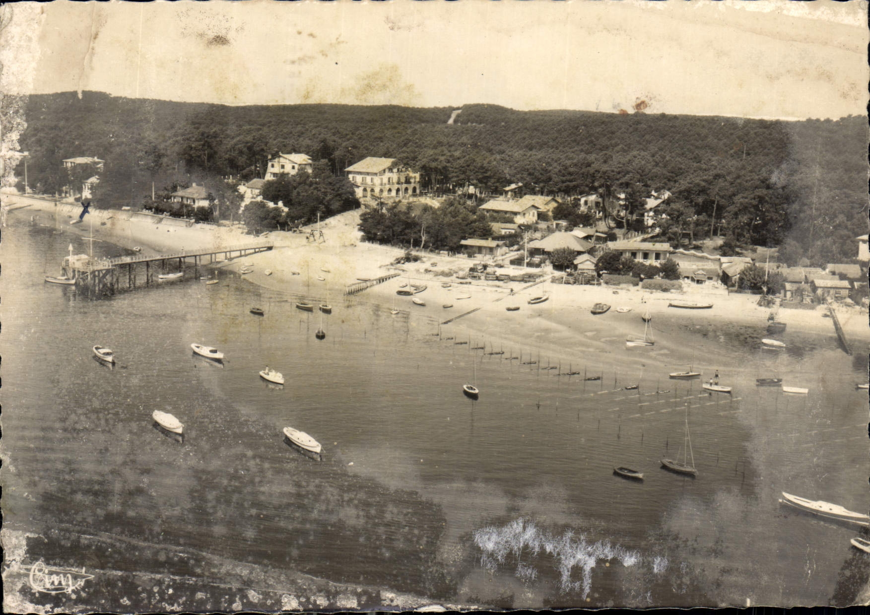CPM Grand Piquey Plage Gironde vue aerienne plage le Debarcadere 