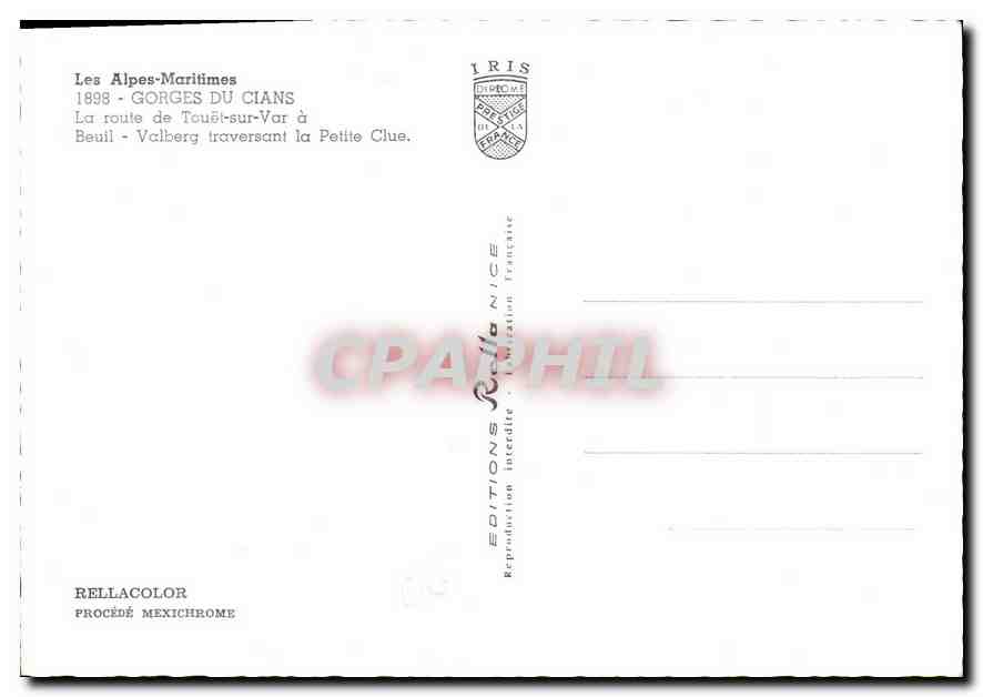 Gorges du Cians — Beuil / Valberg — Éditions Nice — Reverso