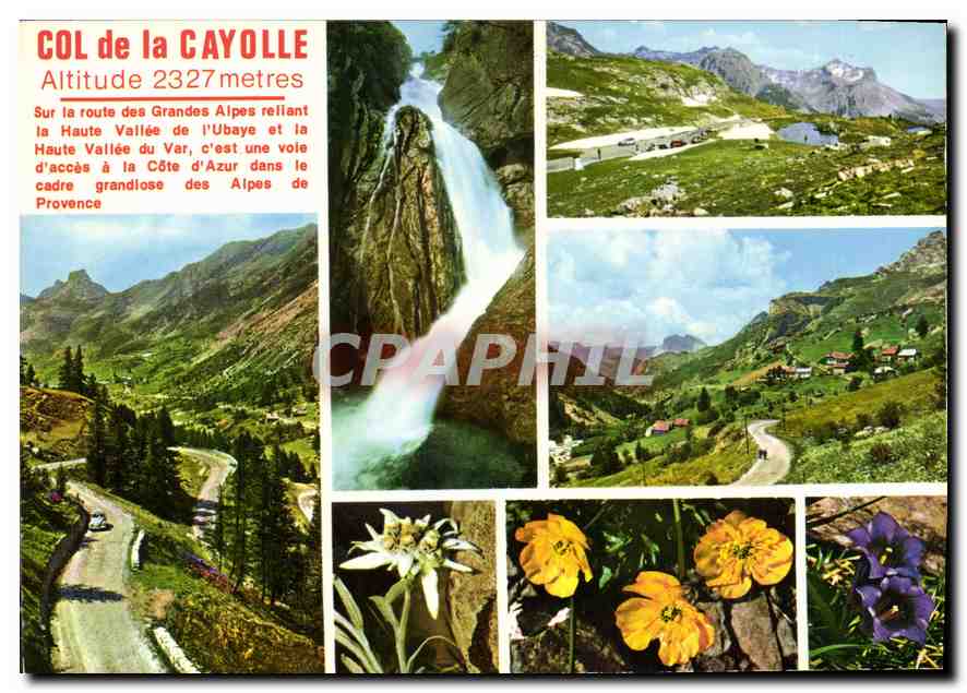 CPM Col de la Cayolle reliant les Alpes Maritimes aux Alpes de Haute Provence 