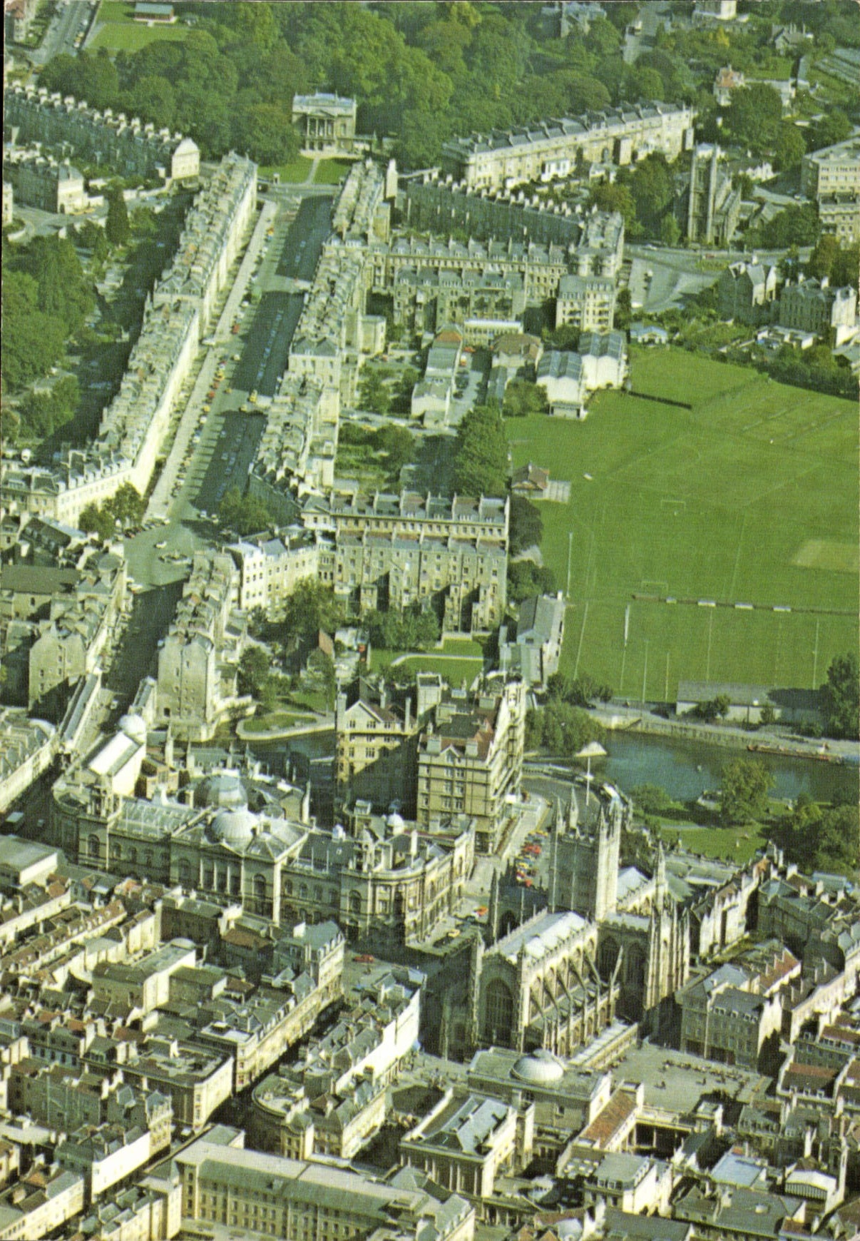 CPM Bath Aerial view over the city showing the Abbey 