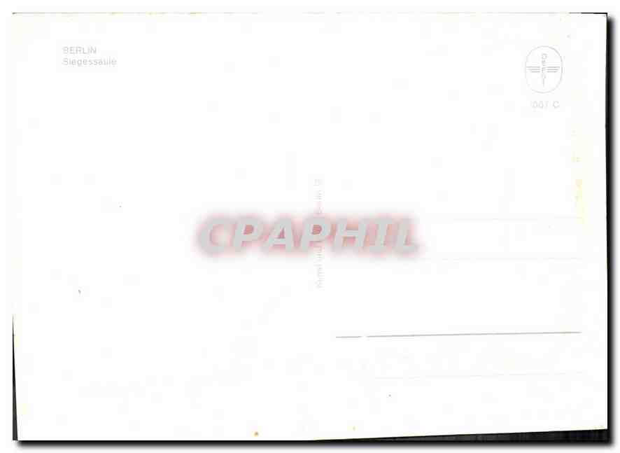 CPM Berlin Siegessaule  — Rückseite
