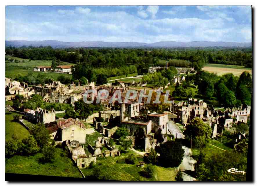 CPM Oradour sur Glane Hte Vienne Cite martyre 10 Juin 1944 Vue generale aerienne 