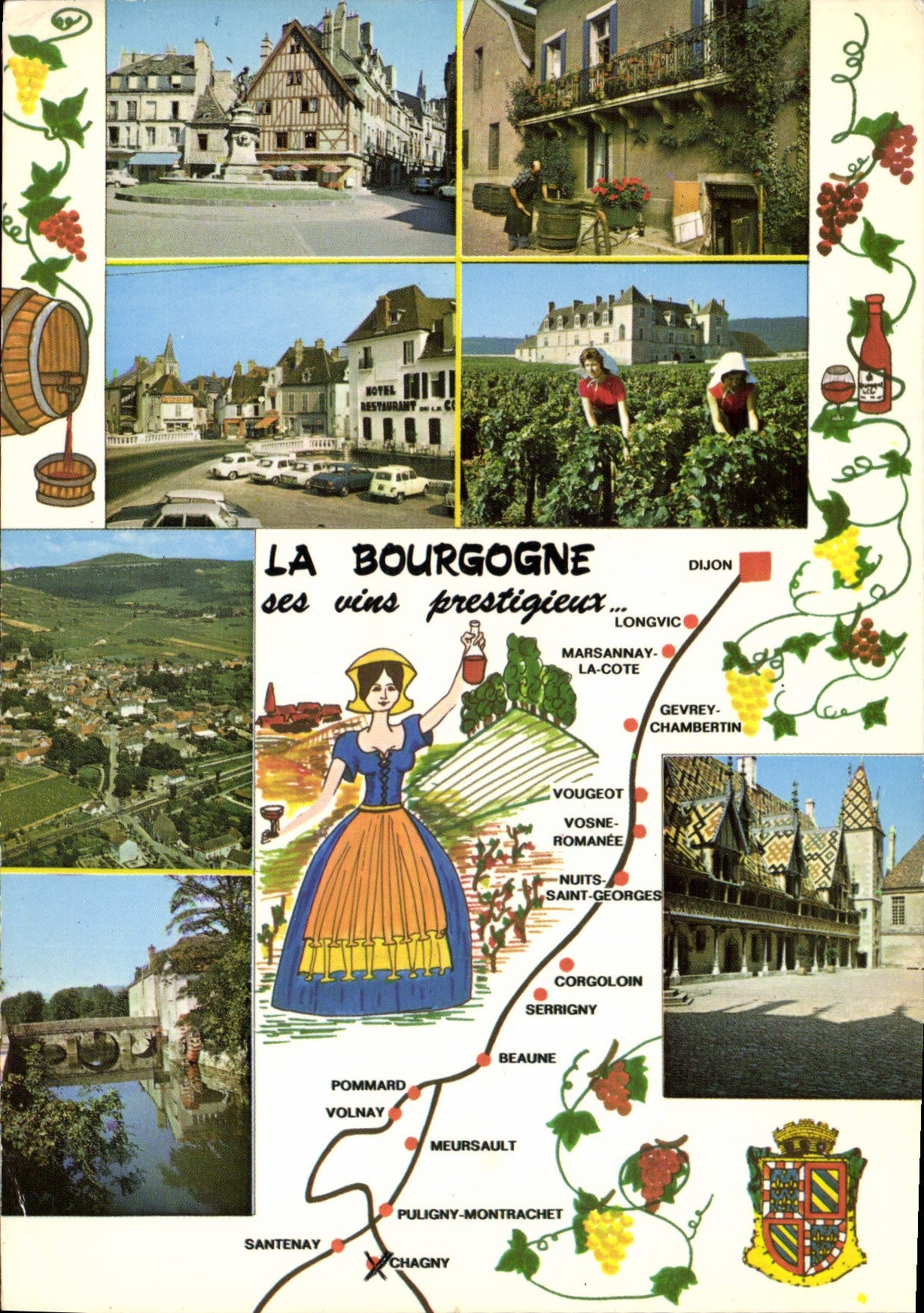 CPM la Bourgogne ses vins prestigieux 