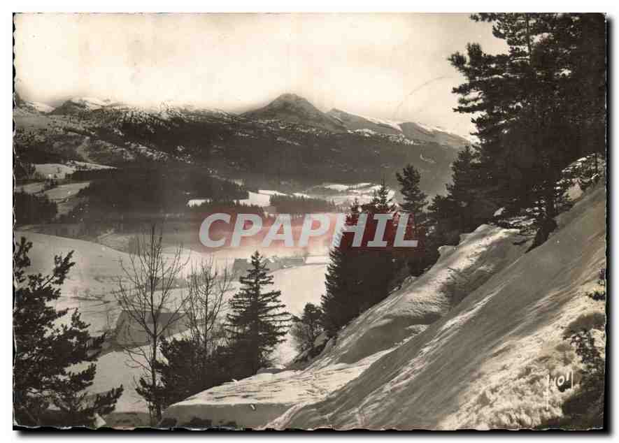 Villard-de-Lans (Isère) — Paysage d'hiver - Village des Balmettes et la grande Moucherolle (2.289 m.) — Editions d'Art 'Yves Marrel, Paris'