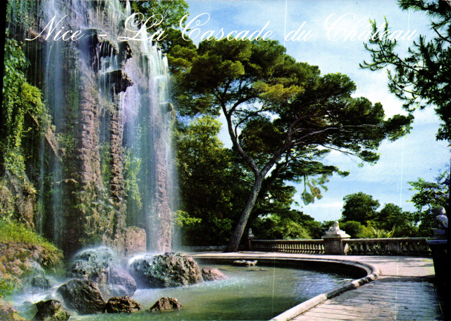 CPM Cote d'Azur Nice Alpes Maritimes la cascade du Chateau 