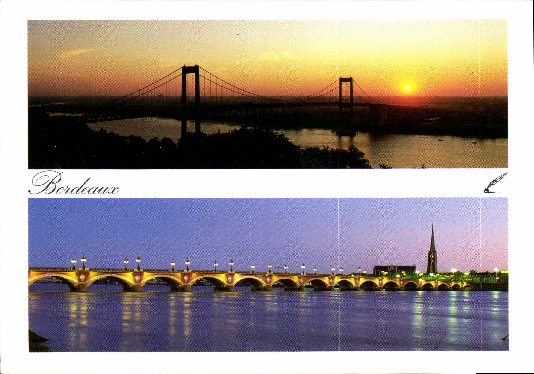 Bordeaux — Pont d'Aquitaine et Pont de Pierre — Harmonie