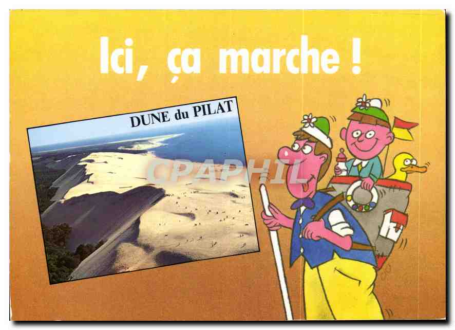 CPM Ocean Atlantique Pyla sur Mer Gironde La Grande Dune de Pyla la plus haute dune d'Europe au fond
