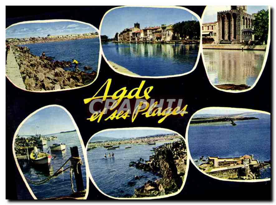 CPM Agde Herault le grau d'Adge le Cap d'Adge la Cathedrale d'Adge le grau d'Adge le fort Brescou Ad