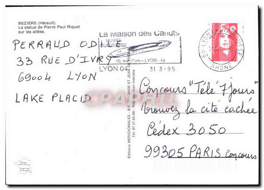 Béziers — Statue de Pierre Paul Riquet — Éditions La Maison des Canuts — Reverso