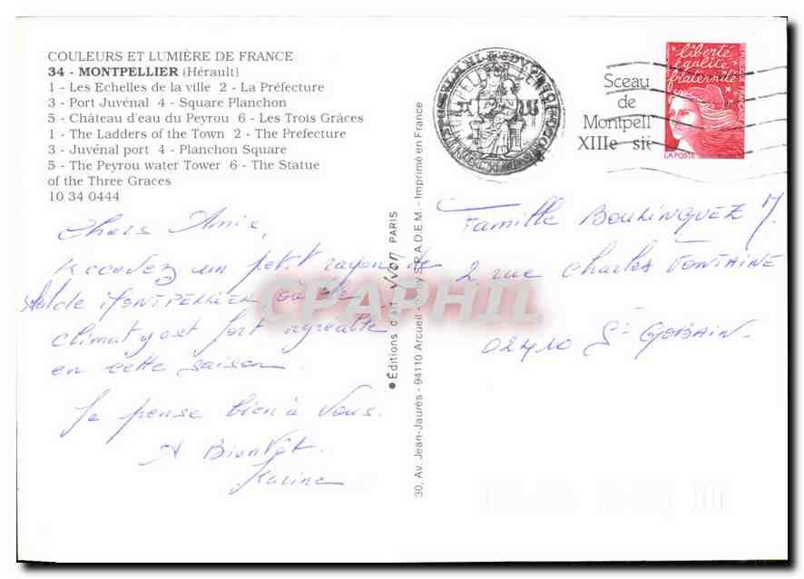 Montpellier — Languedoc-Roussillon — Éditions Jean-Jaurès — Verso