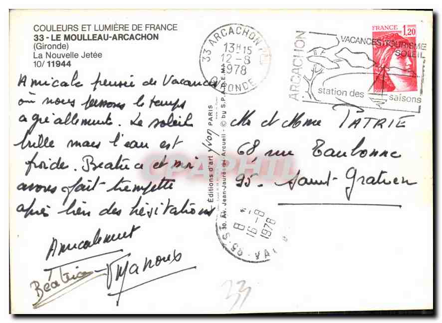 CPM Couleurs et lumiere de France le Moulleau Arcachon Gironde la Nouvelle Jetee  — Rückseite