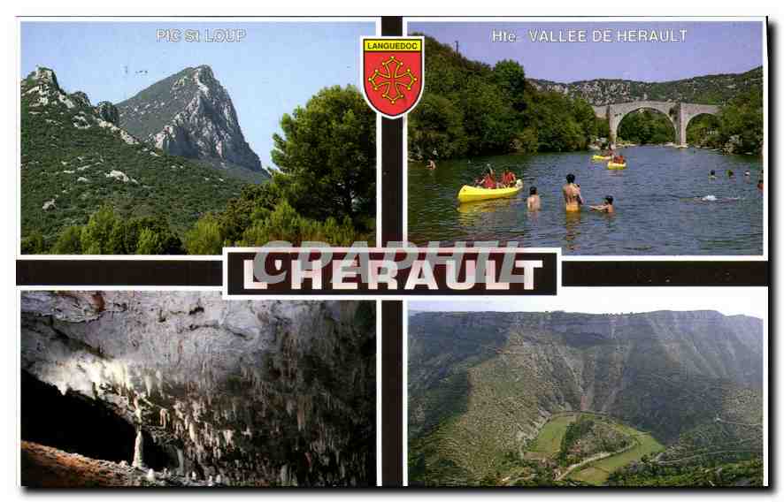 CPM Les Beaux Sites de l'Herault le Pic Saint Loup La Haute Vallee de L'Herault Grottes dans la Haut