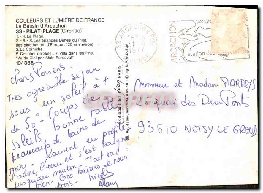 Pilat-Plage — Les Grandes Dunes du Pilat — Éditions du S.P.A.D.E.M. — Back