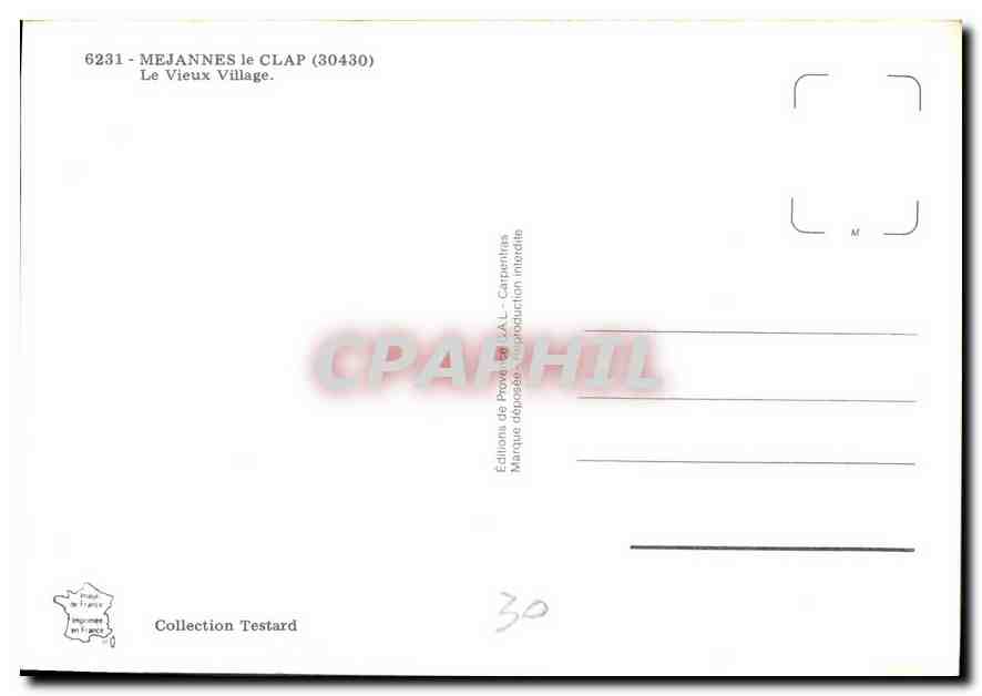 CPM Mejannes le Clap Le Vieux Village  — Rückseite