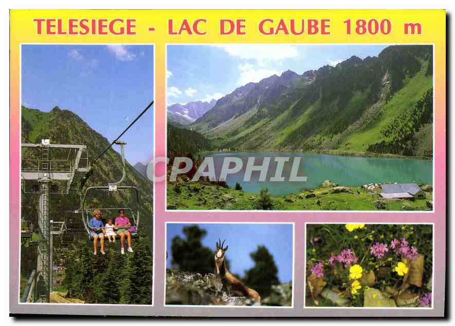 CPM Hautes Pyrenees le Lac de Gaude et le Telesiege 