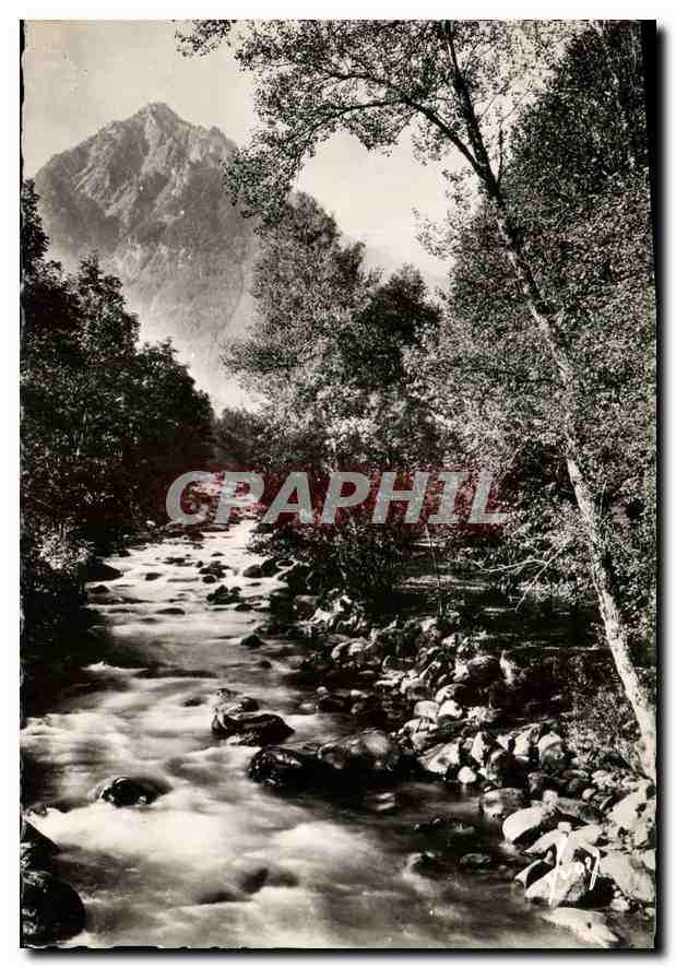 CPM Environs de Cauterets Htes Pyrenees le pic Peguere et le Gave 