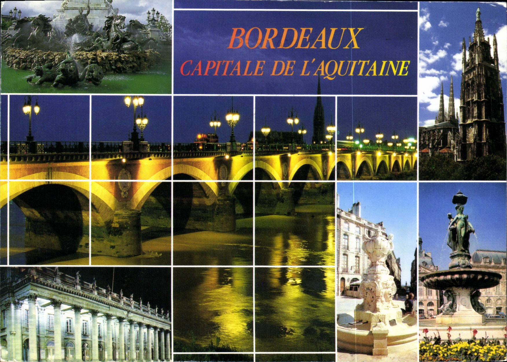 CPM Bordeaux Ambiance et reflets sur la Capitale de l'Aquitaine 