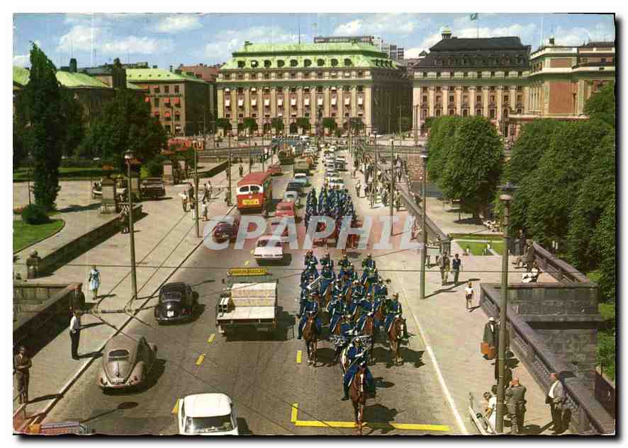 CPM Stockholm Norrbro med vaktparaden Militaria