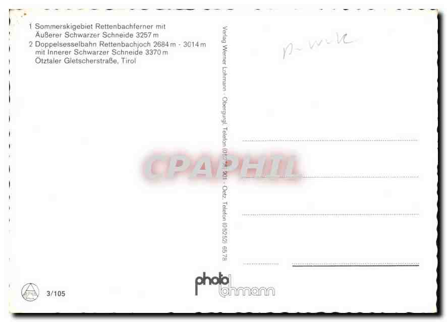 CPM Rettenbachferner  — Rückseite