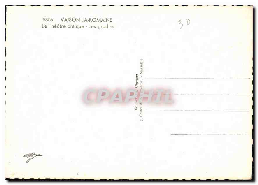 CPM Vaison La Romaine Le Theatre antique Les gradins  — Rückseite