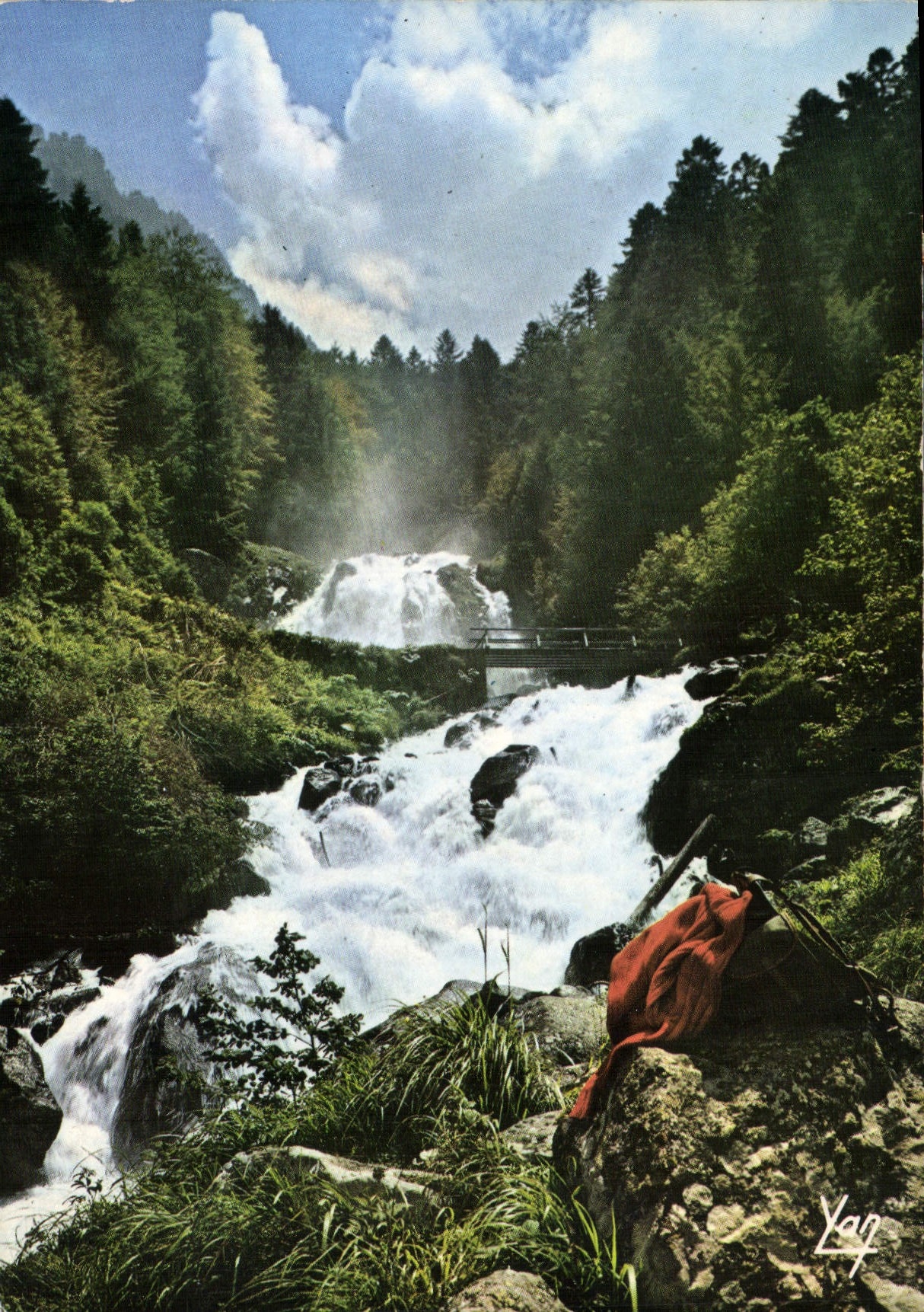 Cascade de Lutour — Cauterets — Éditeur Brunner & C. - ITALY, N° 1113 B