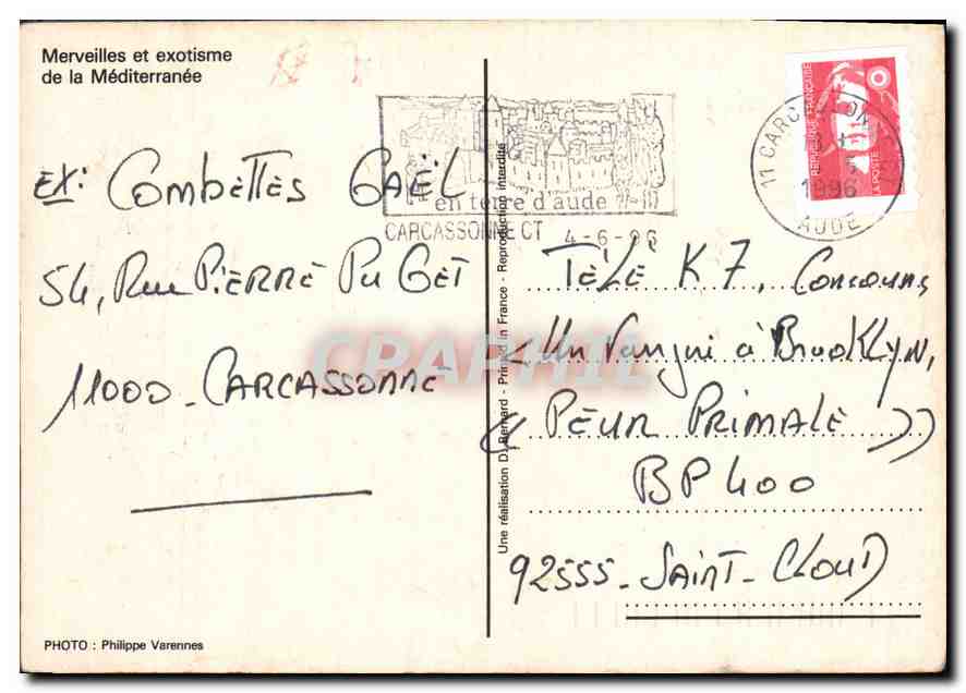 CPM Merveilles et exotisme de la Mediterranee  — Rückseite