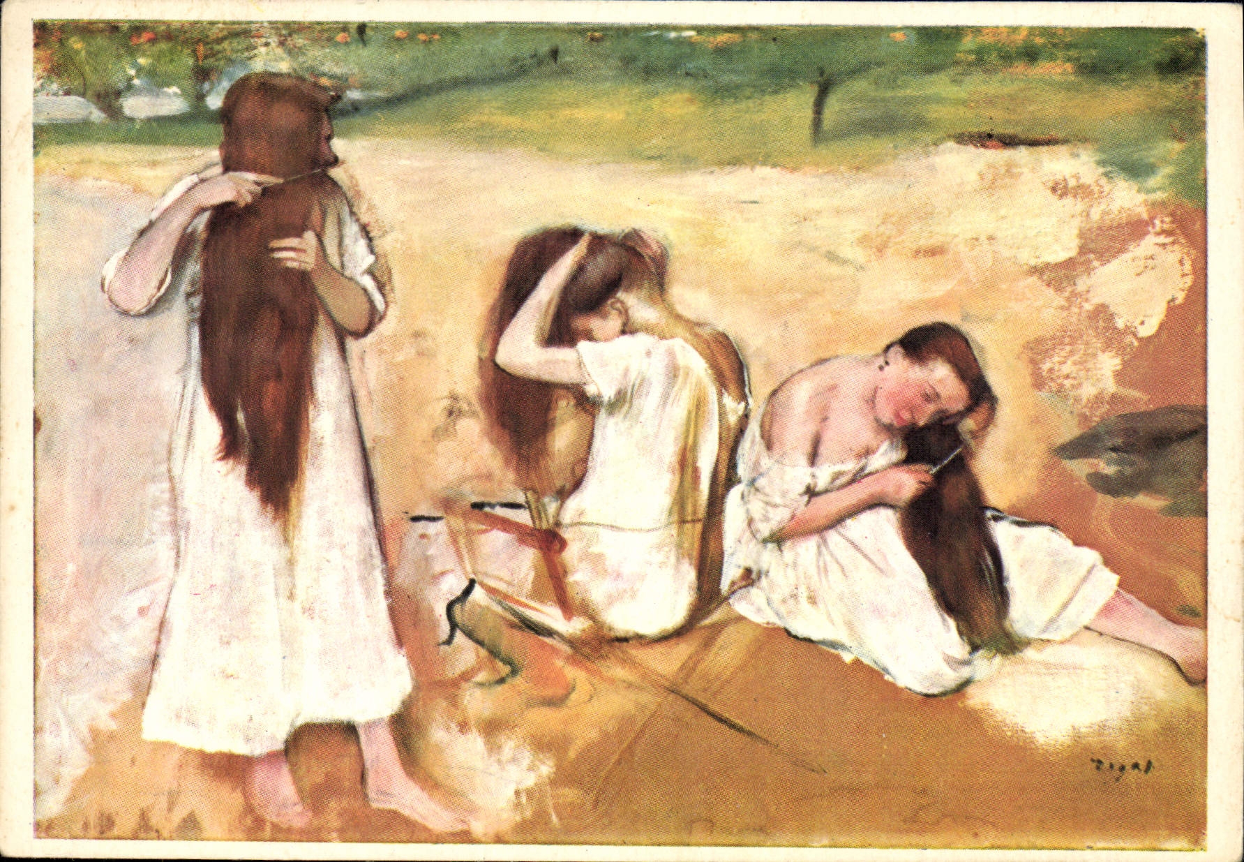 CPM Degas Femmes se peignant 1875 1876 