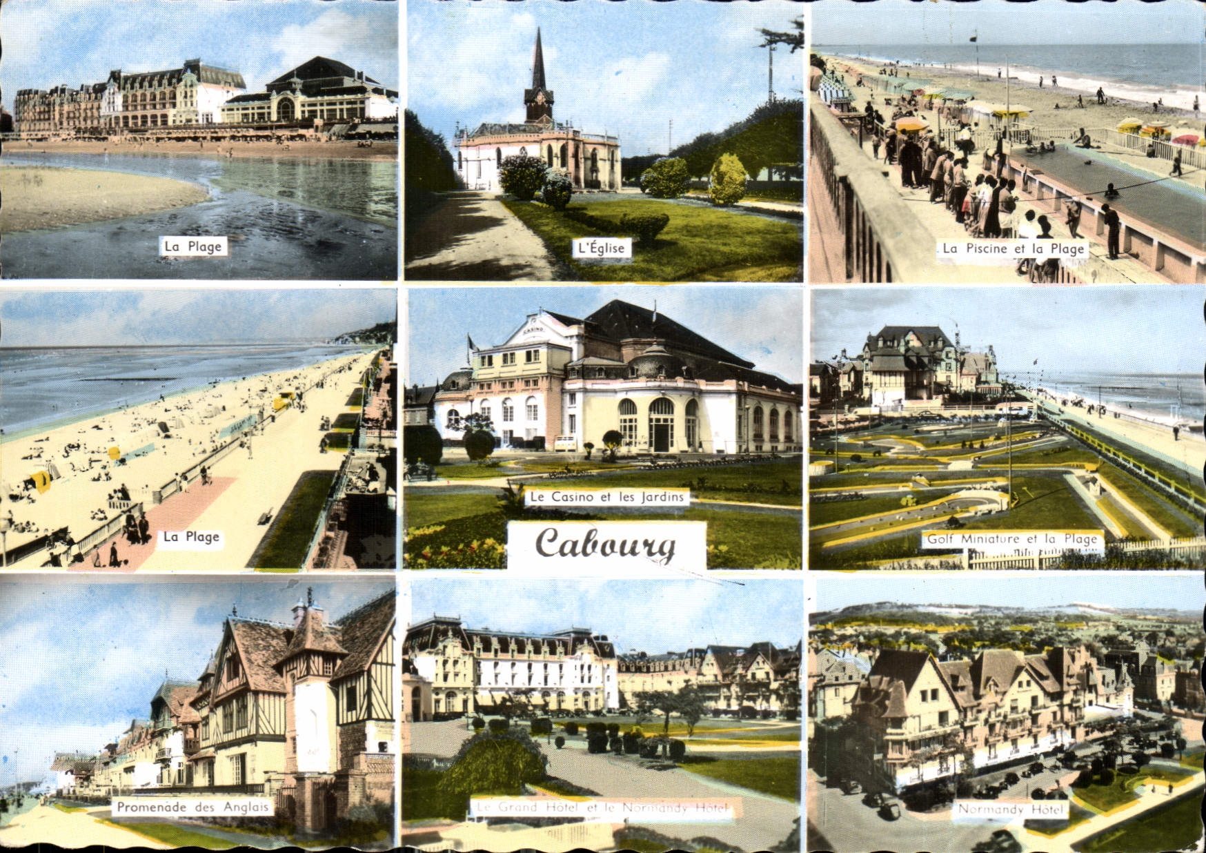 CPM Cabourg La Plage L'Eglise La Pacine et la Plage 