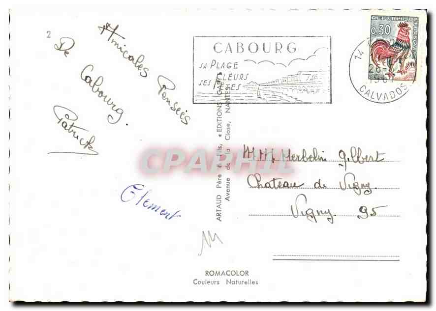 CPM Cabourg La Plage L'Eglise La Pacine et la Plage  — Rückseite