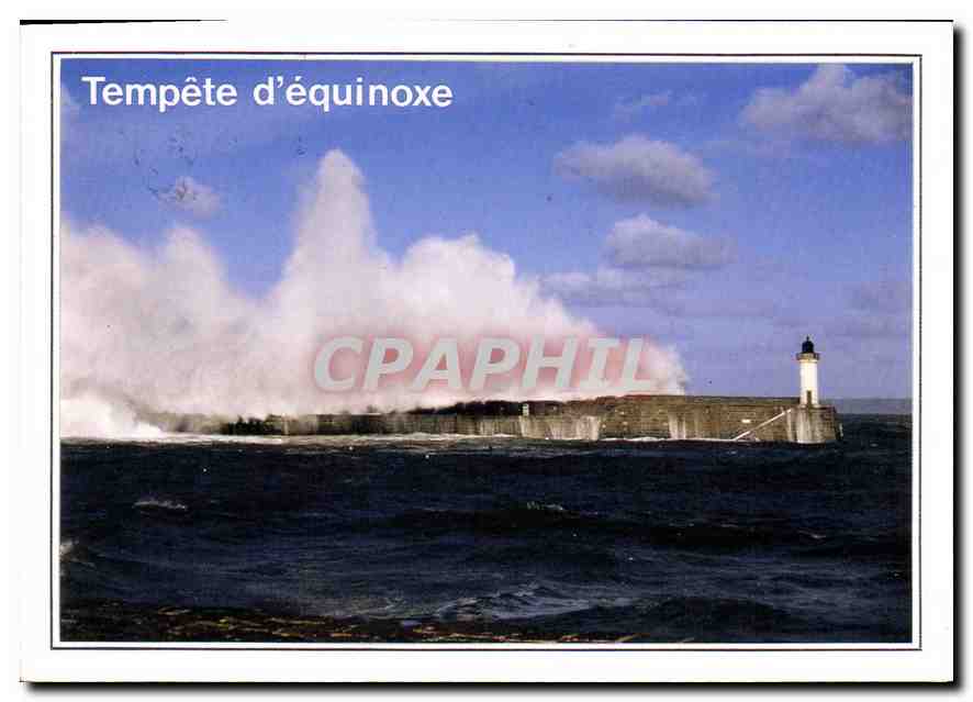 CPM Tempete d'Equinoxe Par quels froids Oceans Phare