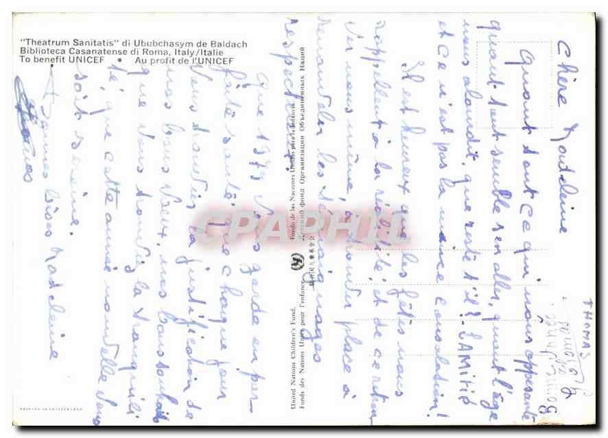 CPM Theatrum Sanitatis di Ububchasym de Baldach Biblioteca Casanatense di Roma Italy  — Verso